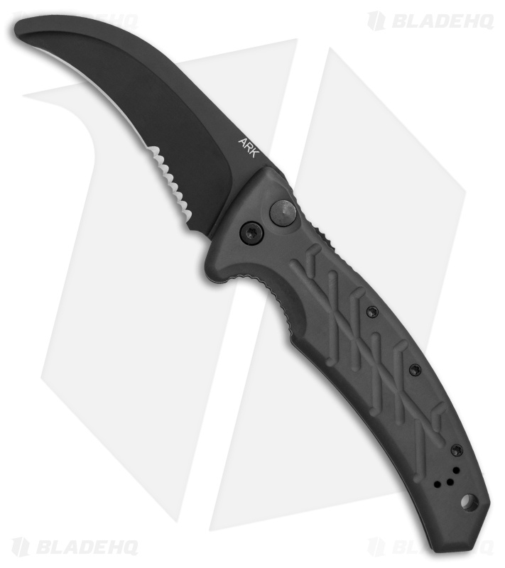 Ontario OKC Automatic Rescue Knife Tactical (3.125" Black Serr) ARK