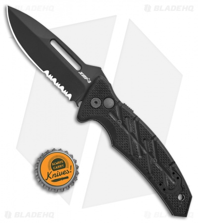 Ontario XM-3S Utility Automatic Knife G-10 (3.75" Black Serr) 08758