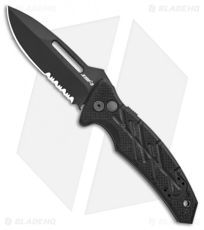 Ontario XM-3S Utility Automatic Knife G-10 (3.75" Black Serr) 08758