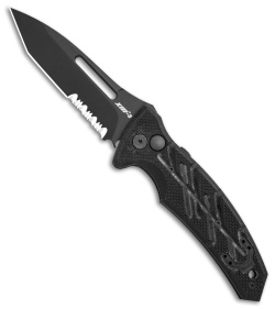 Ontario XM-3S Tanto Automatic Knife G-10 (3.75" Black Serr) 08759