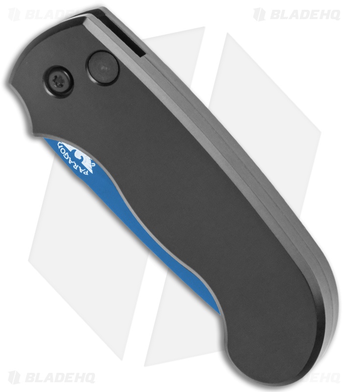 Paragon Snapper Black Automatic Knife Black Aluminum (2.5" Blue)