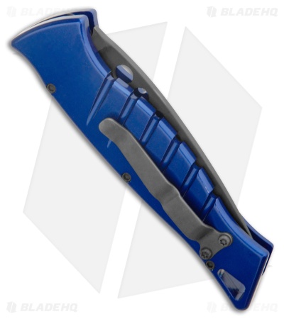 Piranha Amazon Automatic Knife Blue Tactical (3.45" Black Serr)