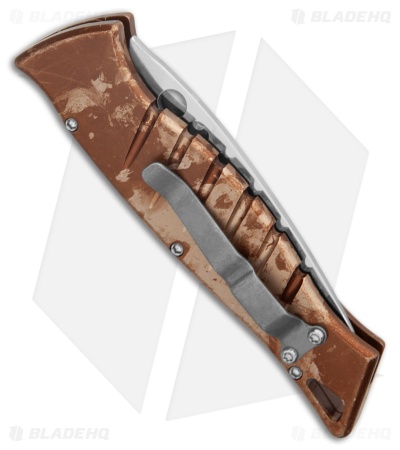 Piranha Amazon Automatic Knife Desert Camo Aluminum (3.45" Polished Plain)