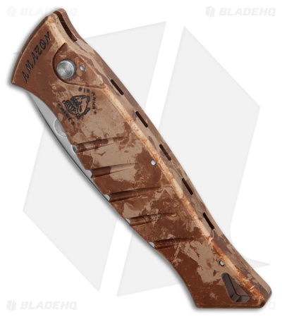 Piranha Amazon Automatic Knife Desert Camo Aluminum (3.45" Polished Plain)