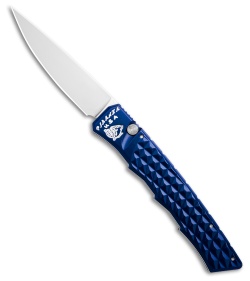 Piranha Crossfire Automatic Knife Blue Aluminum (3.1" Mirror) P-23B
