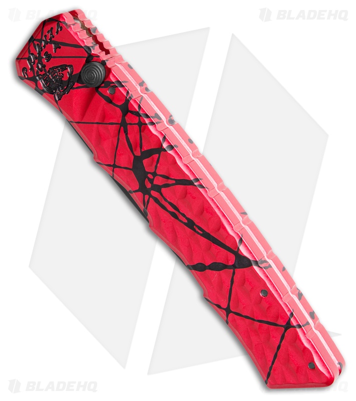 Piranha Crossfire Automatic Knife Pink Aluminum (3.1" Black) P-23PKT