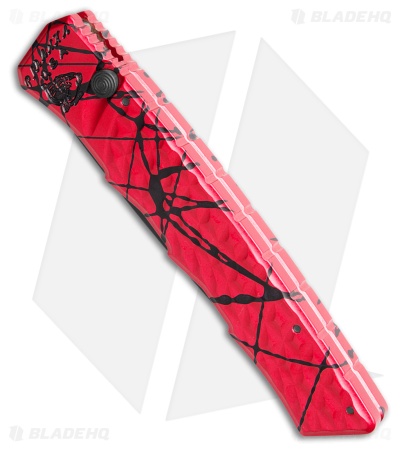 Piranha Crossfire Automatic Knife Pink Aluminum (3.1" Black) P-23PKT
