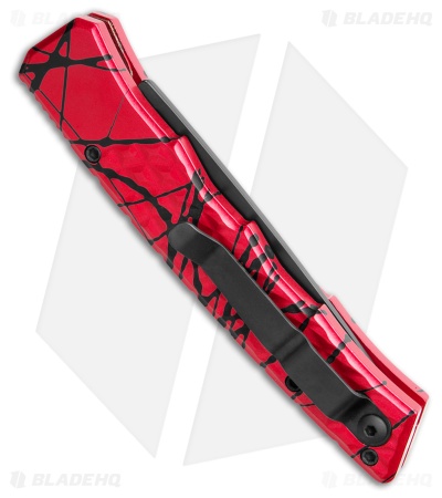 Piranha Crossfire Automatic Knife Pink Aluminum (3.1" Black Serrated) P-23PKTS
