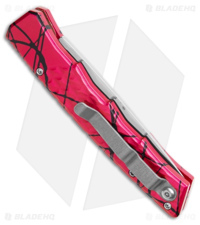 Piranha Crossfire Automatic Knife Pink Aluminum (3.1" Mirror) P-23PK
