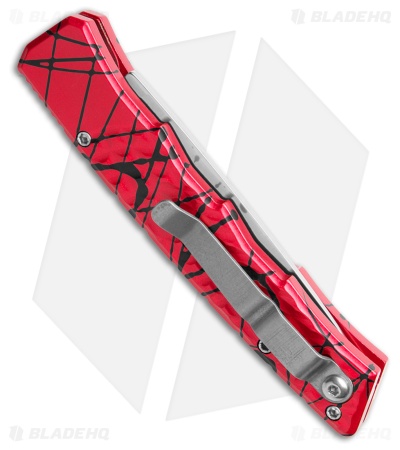 Piranha Crossfire Automatic Knife Pink Aluminum (3.1" Mirror Serrated) P-23PKS