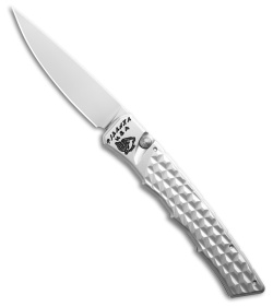 Piranha Crossfire Automatic Knife Silver Aluminum (3.1" Mirror) P-23S