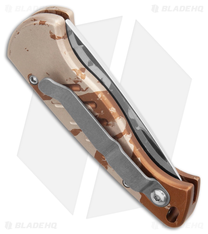Piranha Fingerling Desert Camo Automatic Knife (2.5" Mirror Plain)