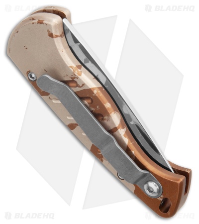 Piranha Fingerling Desert Camo Automatic Knife (2.5" Mirror Plain)