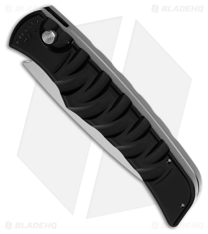 Piranha Paradox Automatic Knife Black Aluminum (3.1" Mirror Serrated) P-24BKS