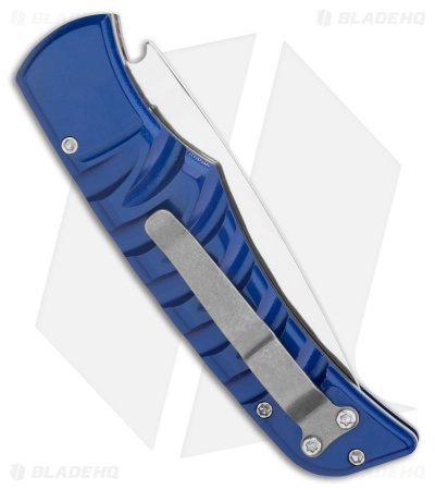 Piranha Paradox Automatic Knife Blue Aluminum (3.1" Mirror) P-24B
