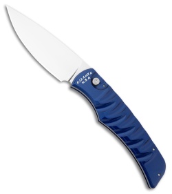 Piranha Paradox Automatic Knife Blue Aluminum (3.1" Mirror) P-24B