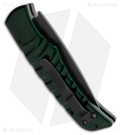 Piranha Paradox Automatic Knife Green Aluminum (3.1" Black) P-24GT