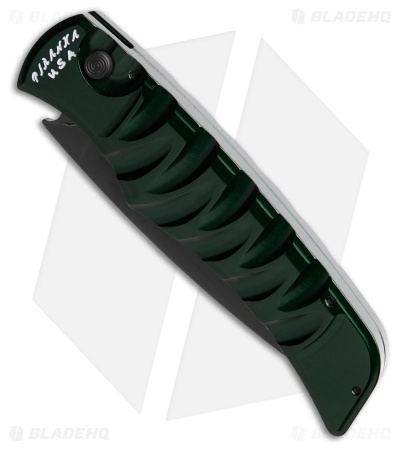 Piranha Paradox Automatic Knife Green Aluminum (3.1" Black) P-24GT