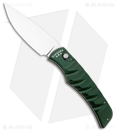 Piranha Paradox Automatic Knife Green Aluminum (3.1" Mirror) P-24G