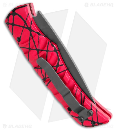 Piranha Paradox Automatic Knife Pink Aluminum (3.1" Black) P-24PKT