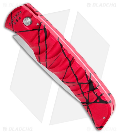 Piranha Paradox Automatic Knife Pink Aluminum (3.1" Mirror) P-24PK