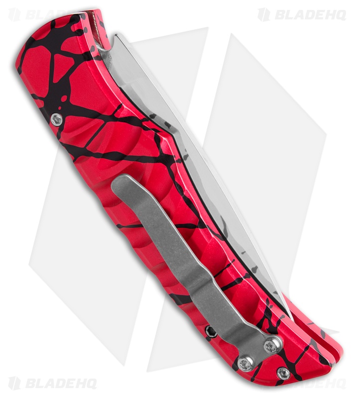 Piranha Paradox Automatic Knife Pink Aluminum (3.1" Mirror Serrated) P-24PKS