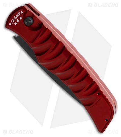 Piranha Paradox Automatic Knife Red Aluminum (3.1" Black) P-24RT