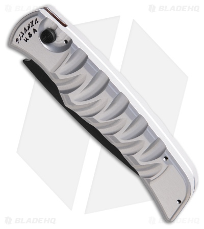 Piranha Paradox Automatic Knife Silver Aluminum (3.1" Black) P-24ST