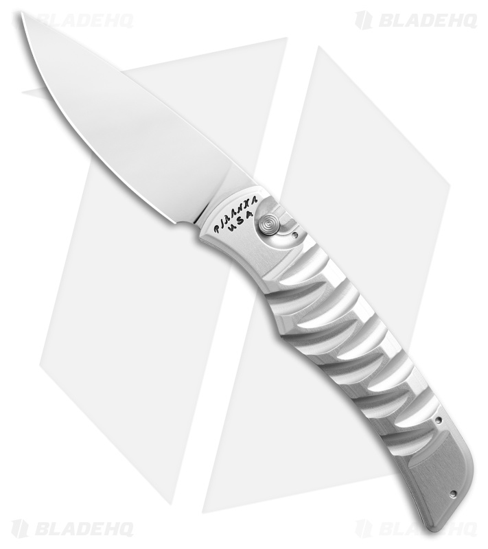 Piranha Paradox Automatic Knife Silver Aluminum (3.1" Mirror) P-24S