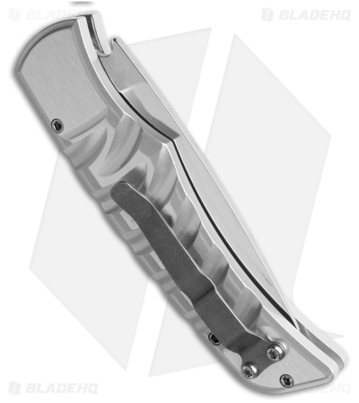 Piranha Paradox Automatic Knife Silver Aluminum (3.1" Mirror) P-24S