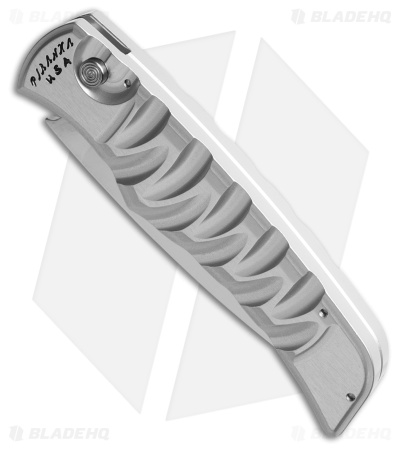 Piranha Paradox Automatic Knife Silver Aluminum (3.1" Mirror) P-24S