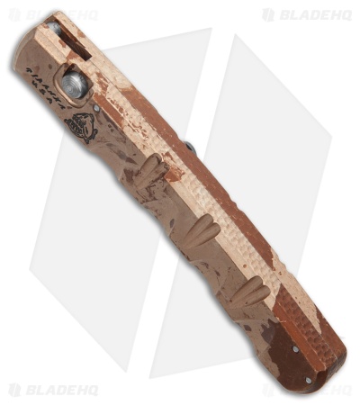 Piranha Virus Automatic Knife Desert Camo Aluminum (3.25" Mirror Serr)