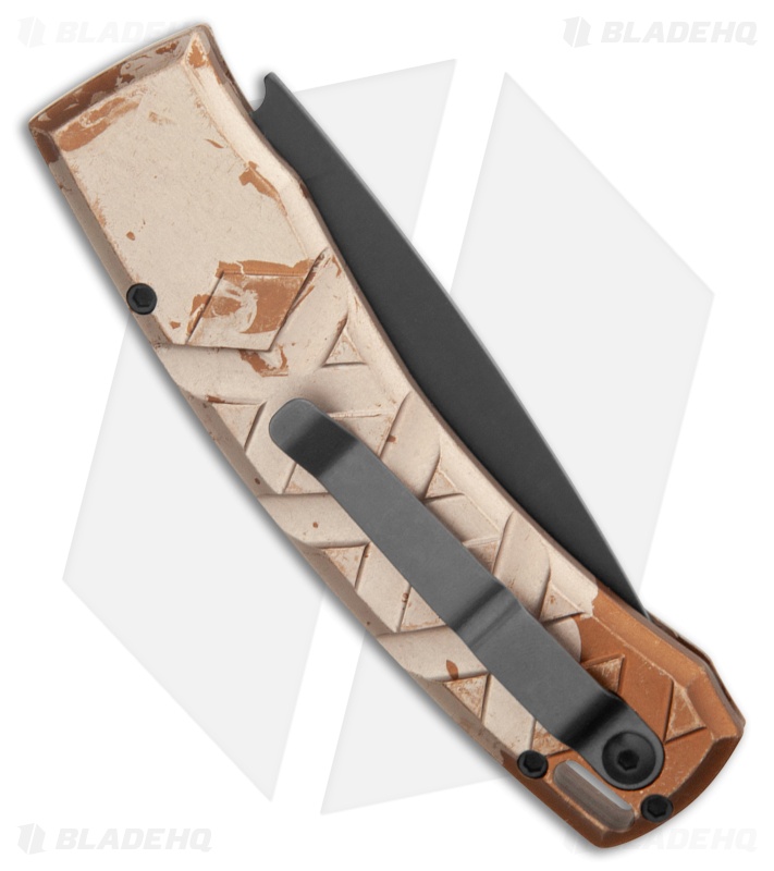 Piranha X Automatic Knife Desert Camo Aluminum (3.3" Black Serr)