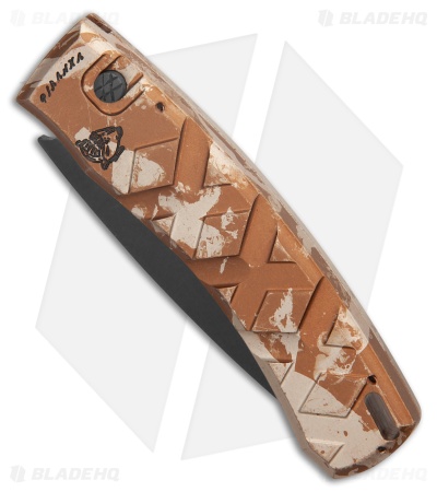 Piranha X Automatic Knife Desert Camo Aluminum (3.3" Black Serr)