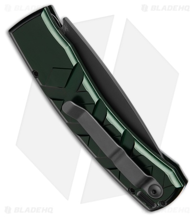 Piranha X Automatic Knife Green Aluminum (3.3" Black Serr)