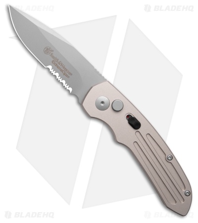 Smith & Wesson Extreme Ops  Automatic Knife Silver Aluminum (3.25" BB Serr)