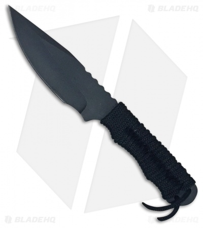 ABKT Phantom Savage Fixed Blade Knife Black Paracord (5" Black)