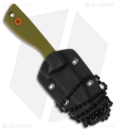 Auxiliary Manufacturing Runt Fixed Blade Knife Green G-10 (2.1" Rose)