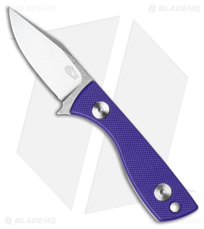 Auxiliary Manufacturing Runt Fixed Blade Knife Purple G-10 (2.1" SW)