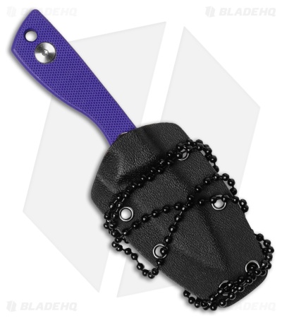 Auxiliary Manufacturing Runt Fixed Blade Knife Purple G-10 (2.1" SW)