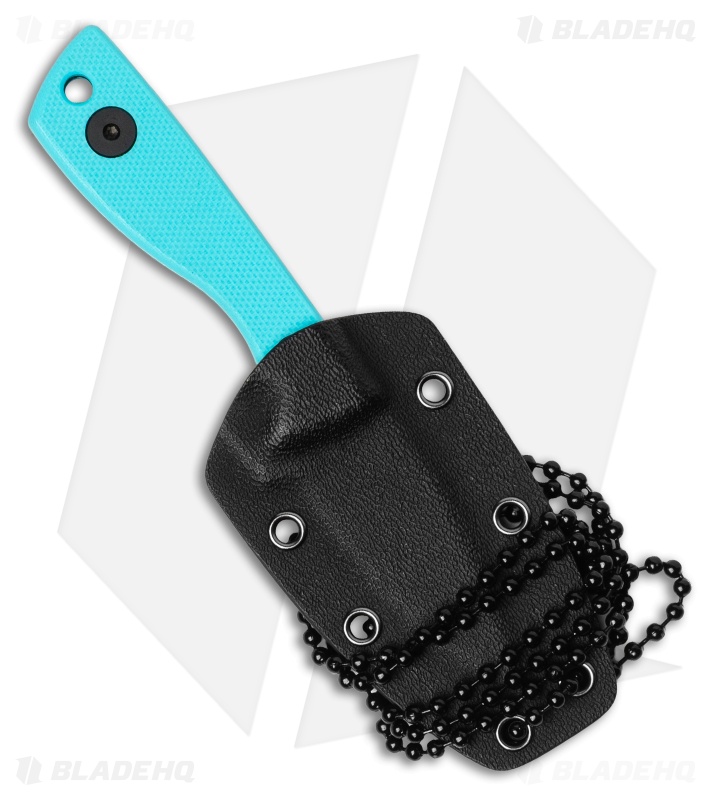 Auxiliary Manufacturing Runt Fixed Blade Knife Robin Blue G-10 (2.1" Black PVD)