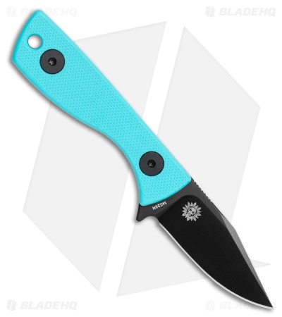 Auxiliary Manufacturing Runt Fixed Blade Knife Robin Blue G-10 (2.1" Black PVD)