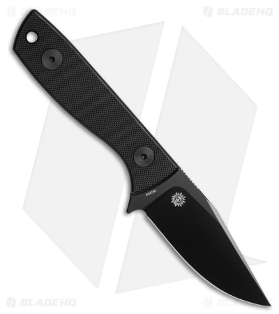Auxiliary Manufacturing Runt XL Fixed Blade Knife Black G-10 (3" Black PVD)