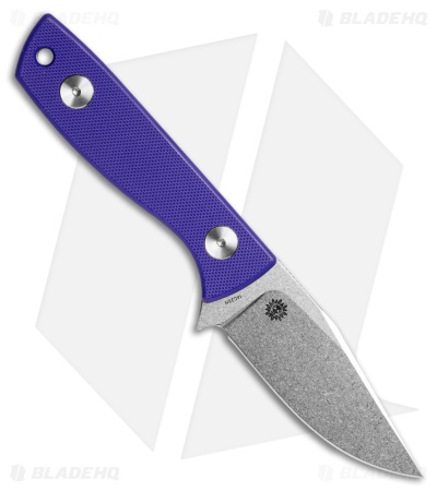 Auxiliary Manufacturing Runt XL Fixed Blade Knife Purple G-10 (3" SW)