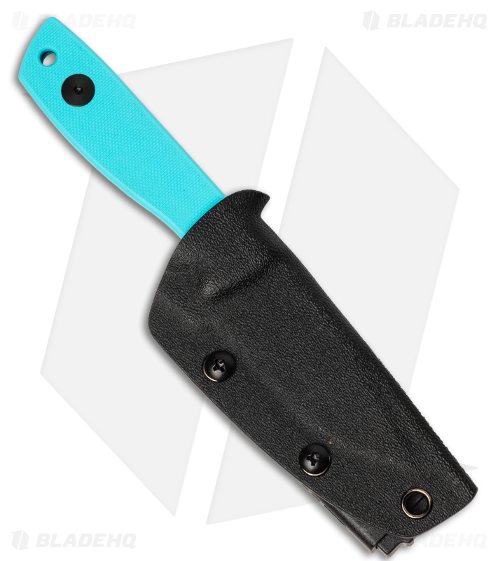 Auxiliary Manufacturing Runt XL Fixed Blade Knife Robin Blue G-10 (3" Black PVD)