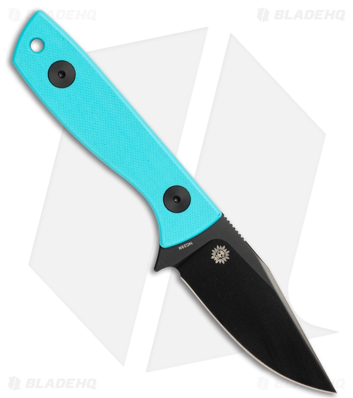 Auxiliary Manufacturing Runt XL Fixed Blade Knife Robin Blue G-10 (3" Black PVD)