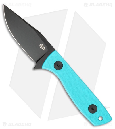 Auxiliary Manufacturing Runt XL Fixed Blade Knife Robin Blue G-10 (3" Black PVD)