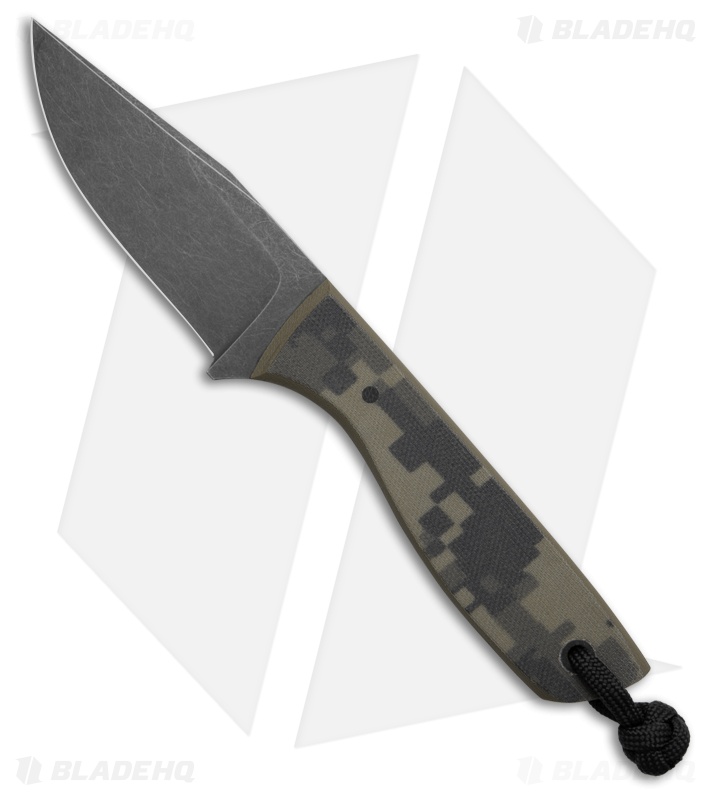 Auxiliary Manufacturing Runt XL Fixed Blade Knife Digicam G10 (3" Black SW)
