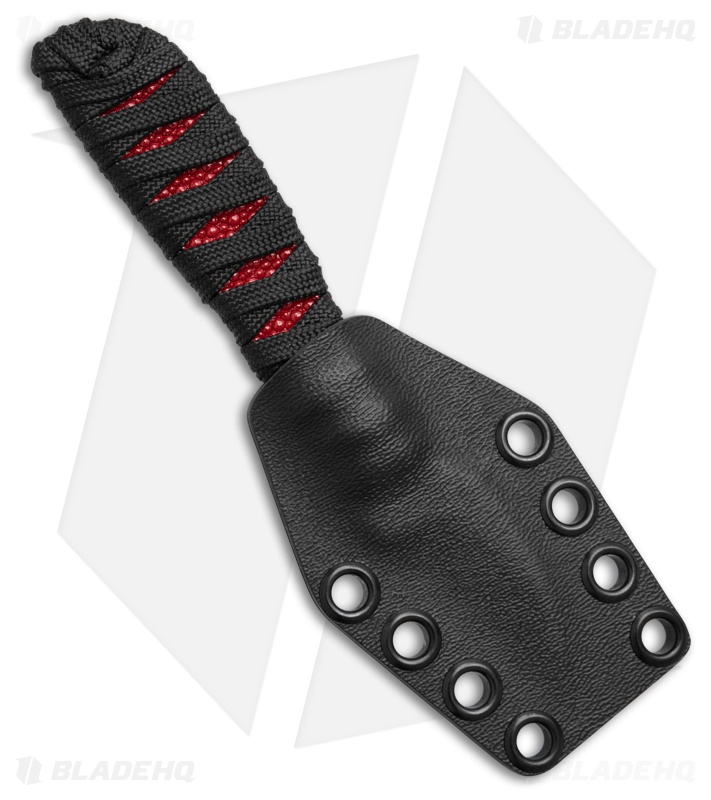 剣を Auxiliary Manufacturing Tsume Fixed Blade Knife Black/Red