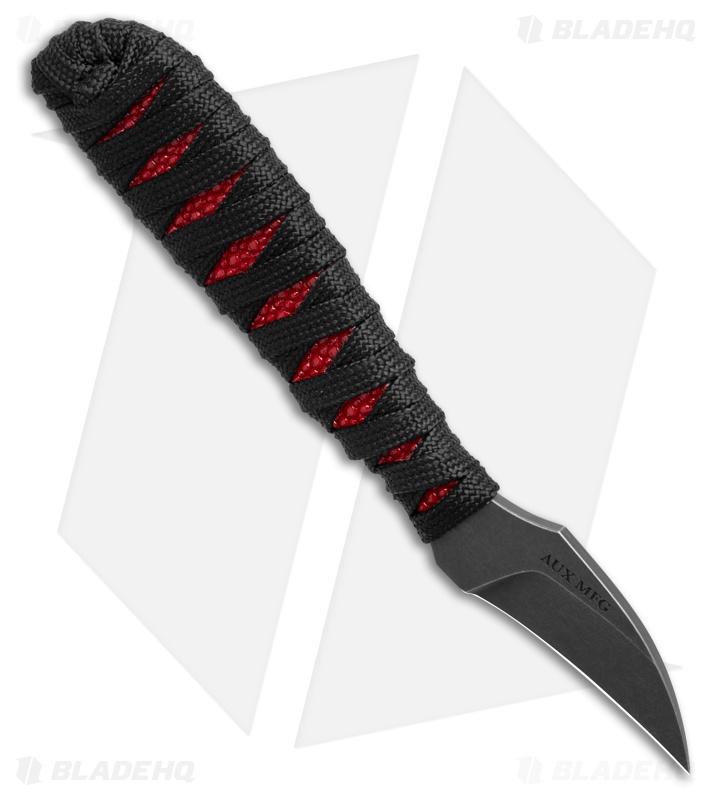 Auxiliary Manufacturing Tsume Fixed Blade Knife Black/Red